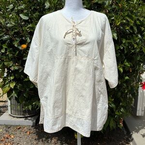 Vintage Pleasure Point Ties California Surf Wear Boho Peasant Tunic XL